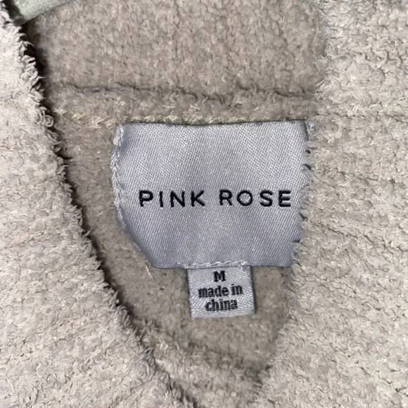 🔥🔥Pink Rose Preppy Creamy Brown Cropped 90’s Soft Turtle Neck Sweater - Picture 5 of 6